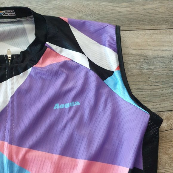 Aogda Cycling Jersey Sleeveless Shirt Womans 3XL Bicycle Racing Tour Spinning - Picture 3 of 6
